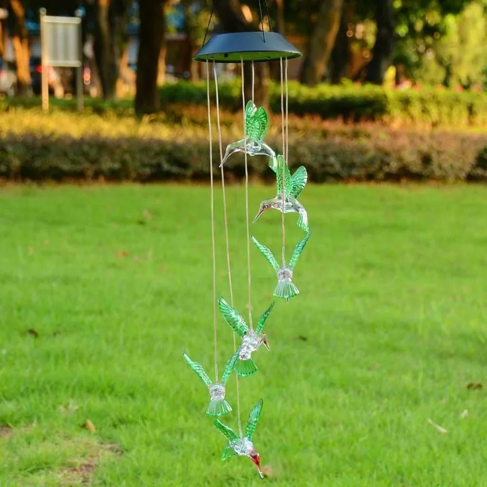 Color Changing Solar LED Humingbird